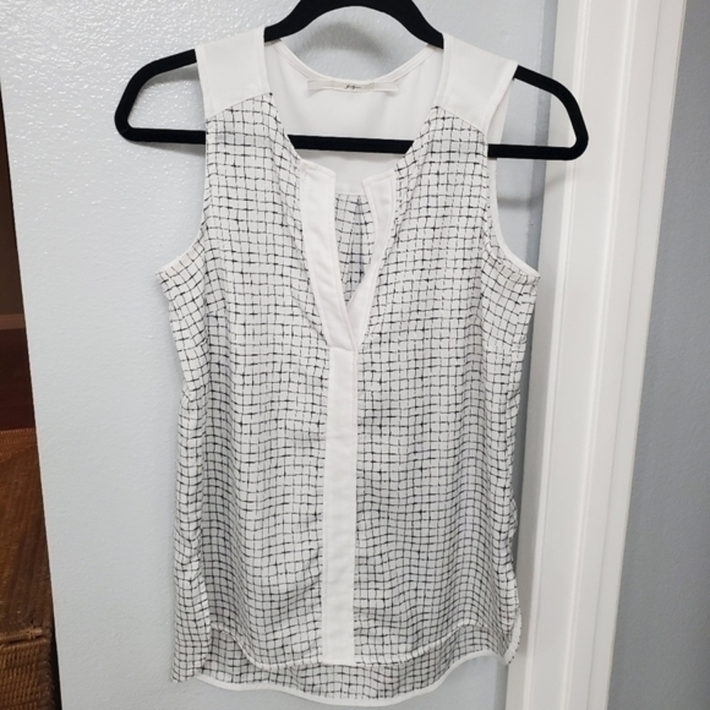 Gibson White Grid Tank Top